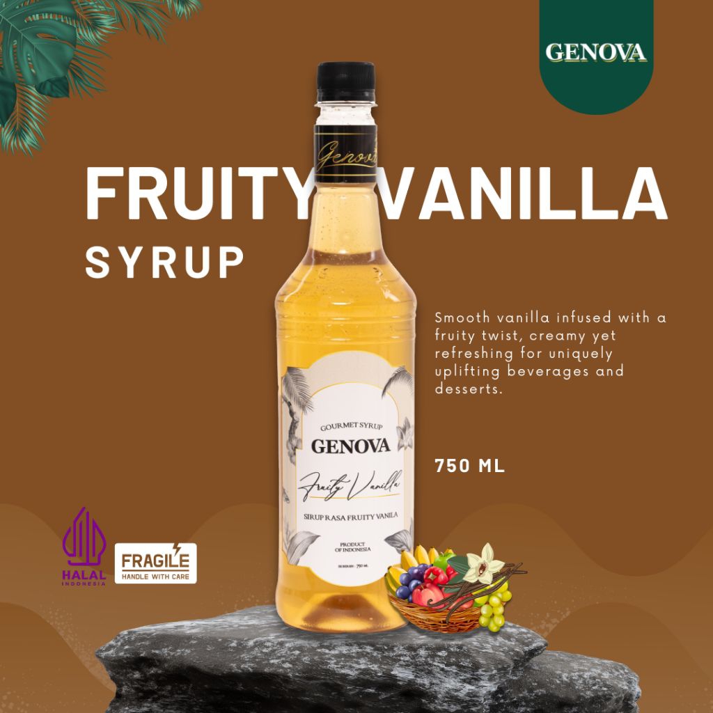 Genova syrup vanila 750ml - Sirup Genova Rasa Vanila - Genova Syrup