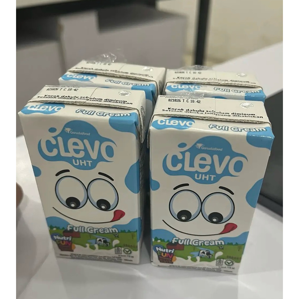 SUSU UHT CLEVO FULL CREAM 115ml (1dus)