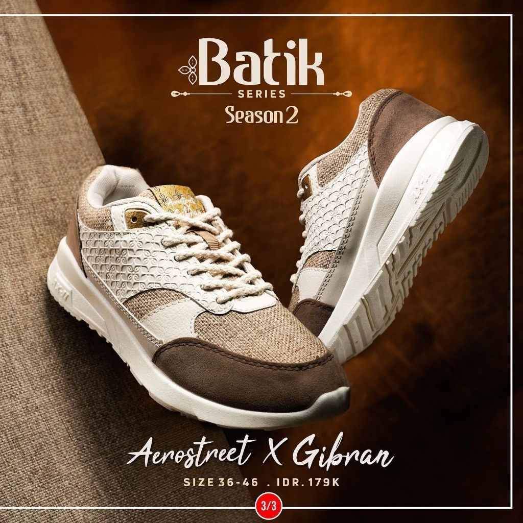 Aerostreet X Gibran Batik Series - Sepatu Sneaker Casual Pria Wanita