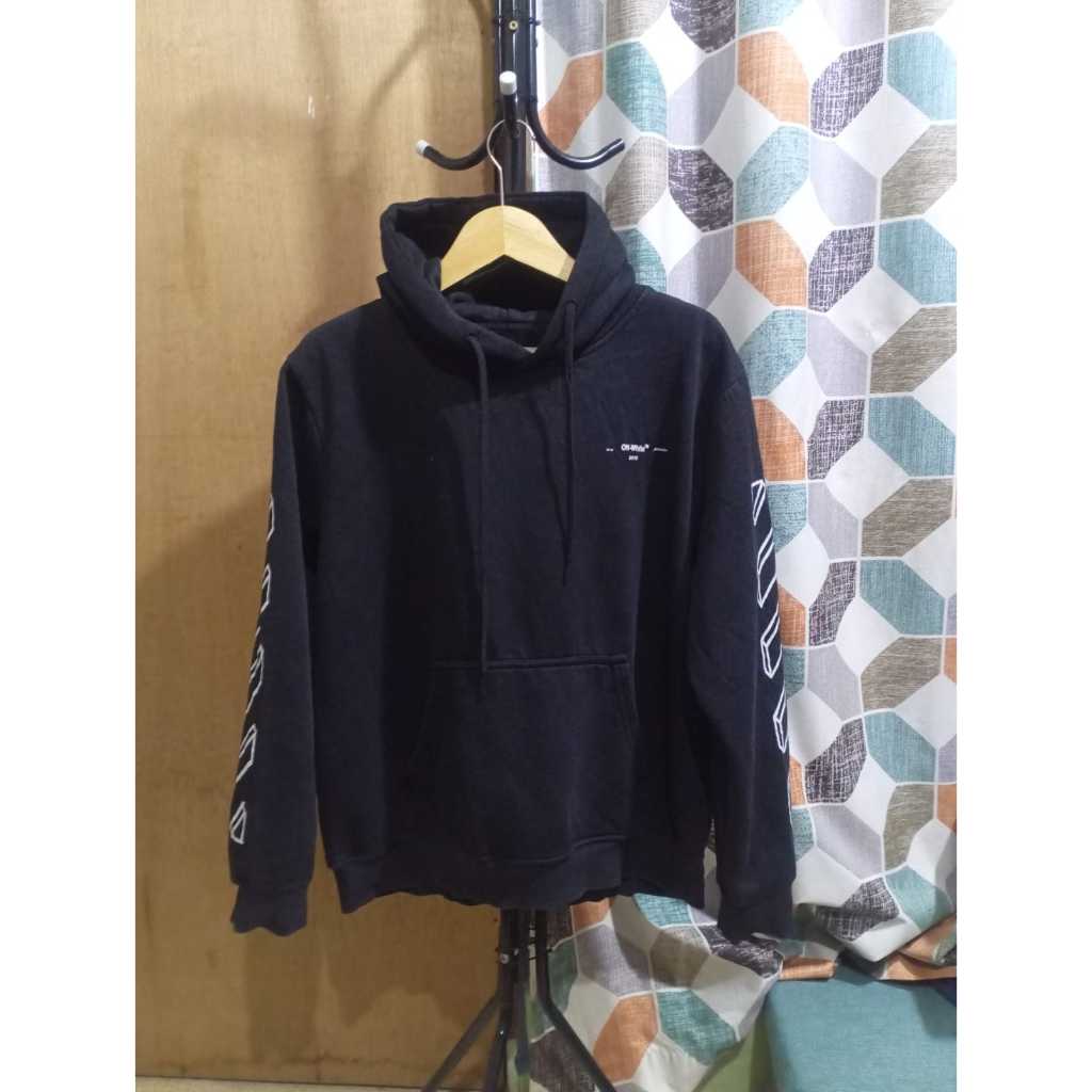 Hoodie-Jaket Hoodie Brand OW Unisex Warna Hitam Unisex