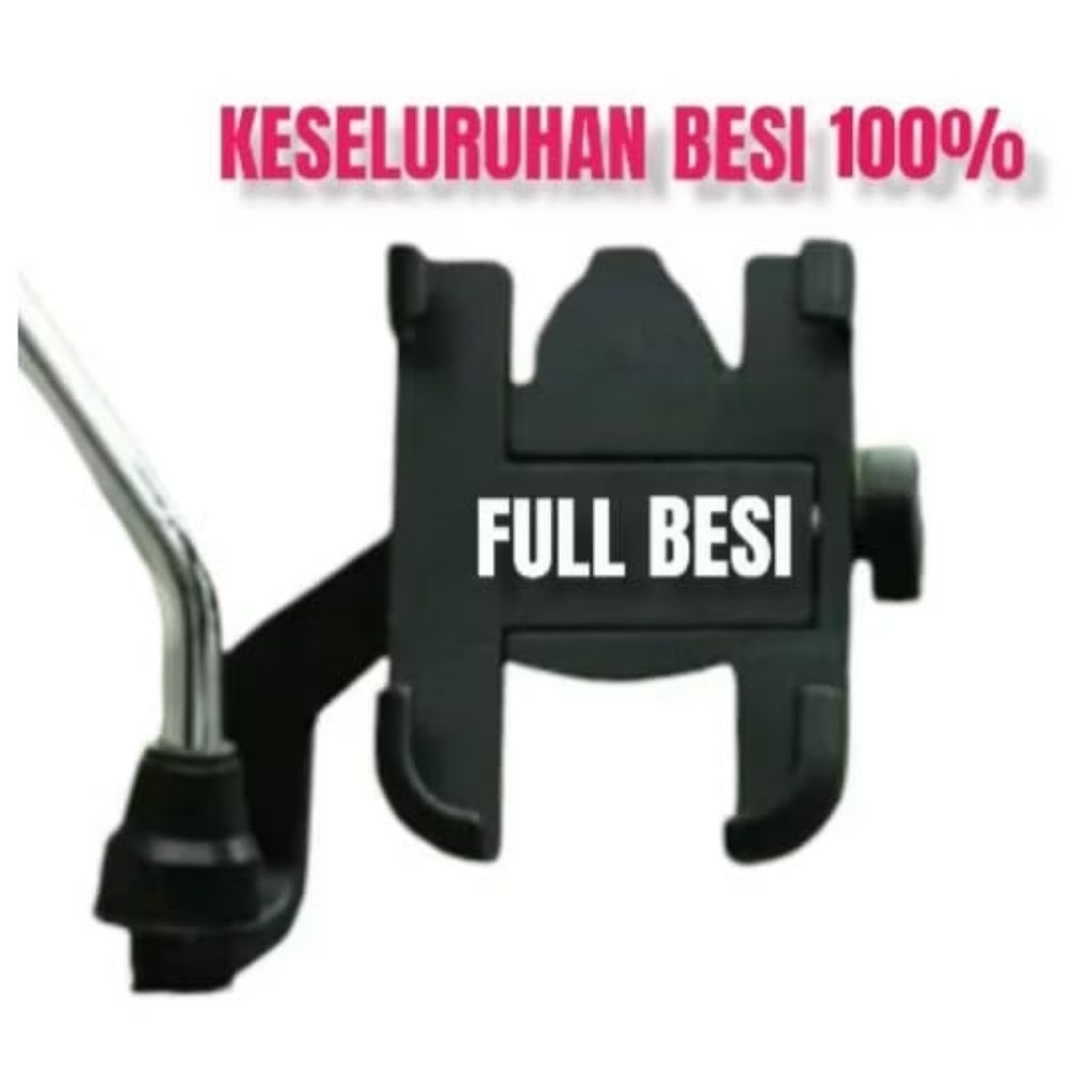 Holder Full Besi Spion Motor Anti Karat Tahan Lama Original Asli