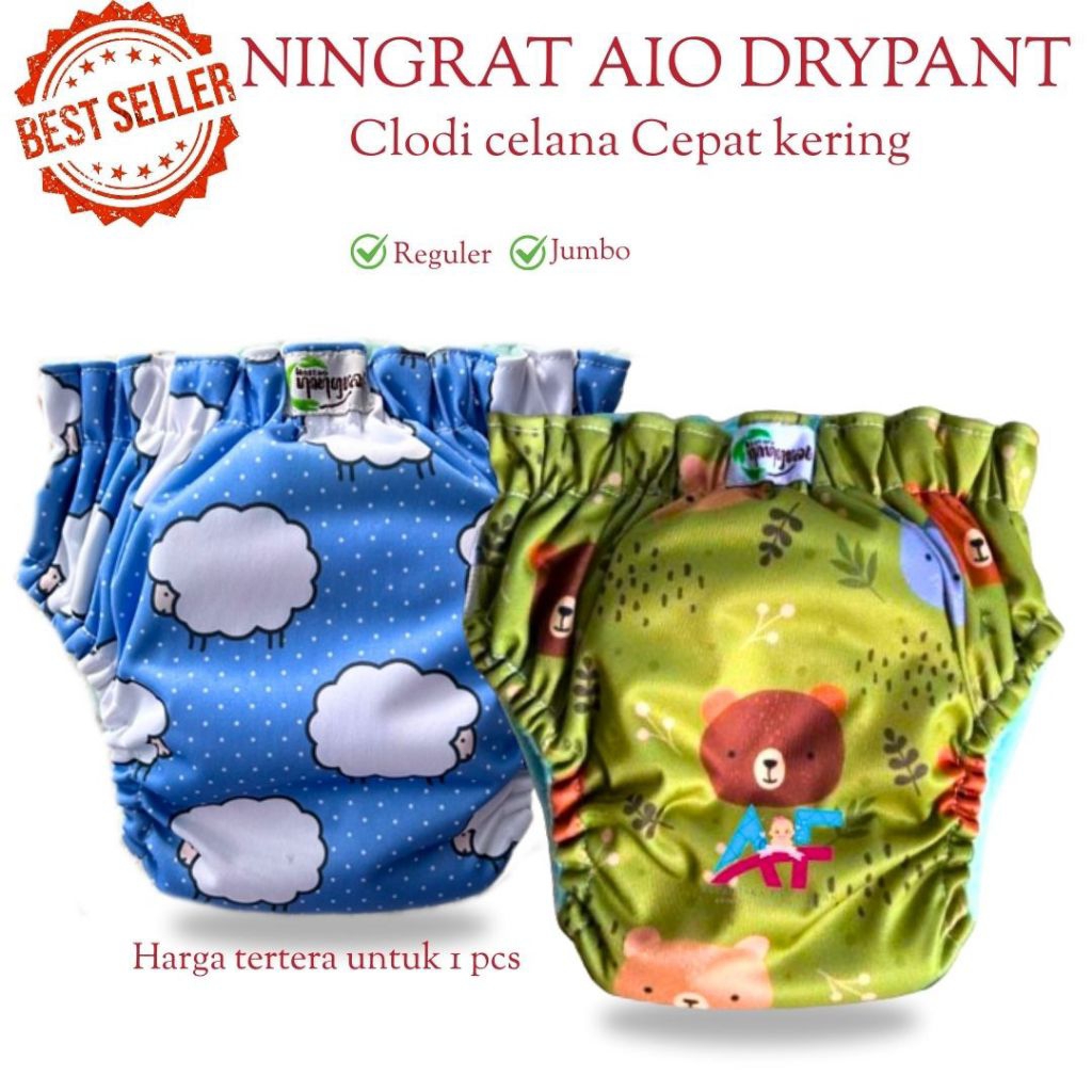 Clodi Ningrat AIO Drypant Popok bayi cuci ulang cloudy SNI Clody premium