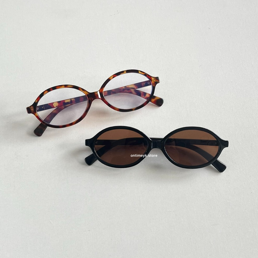 Frame Kacamata Oval Wanita Calista Glasses Eyewear Kacamata Korea Leopard