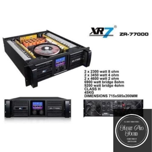 XR7 Power Amplifier ZR77000 Class H 2x2300W 8Ohm 2x4600W 2Ohm 6900W Bridge 715x585x200mm