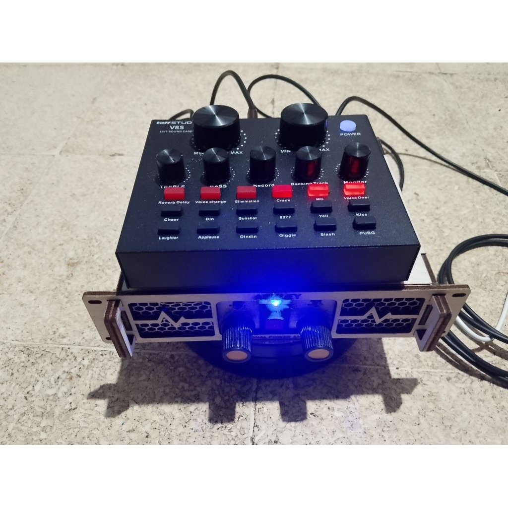 paket miniatur power +mixer mini/soundcard