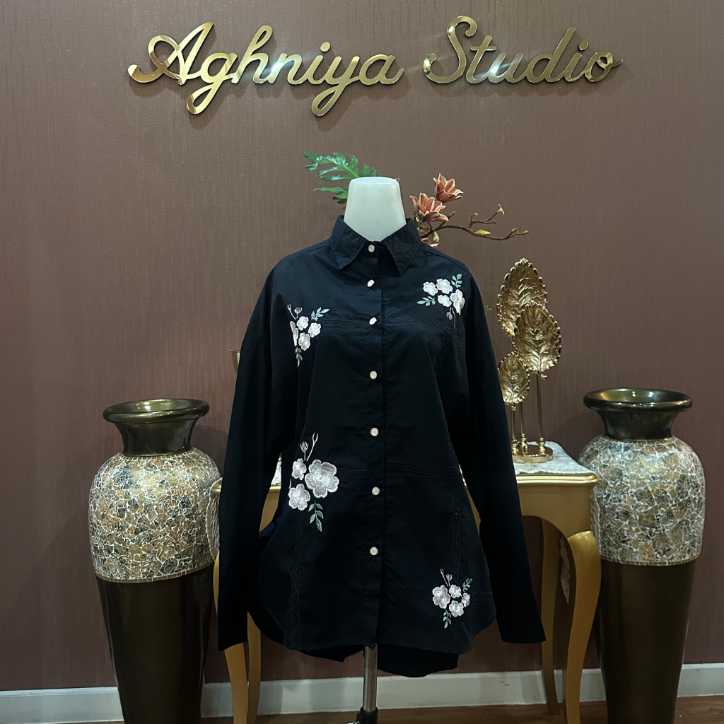 Aghniya Studio - Kemeja Wanita Oversize Lengan Panjang Atasan Kekinian- Hawa Series
