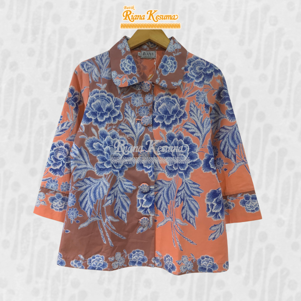 Batik Riana Kesuma - Atasan Blus Kerja Wanita Batik Tulis Katun
