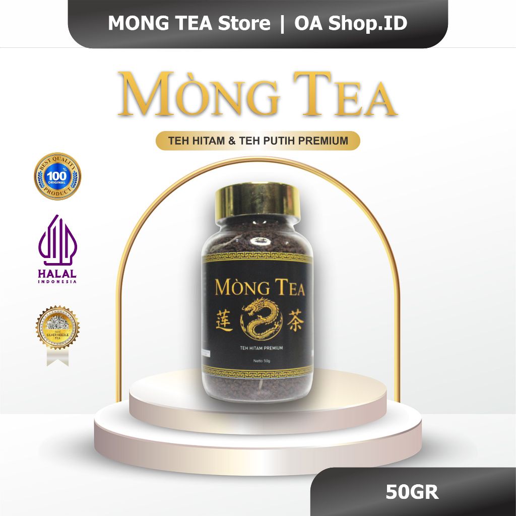 Teh Hitam Mong Tea - Teh Hitam & Putih Mong Tea Long Tea 50gr Original Produk