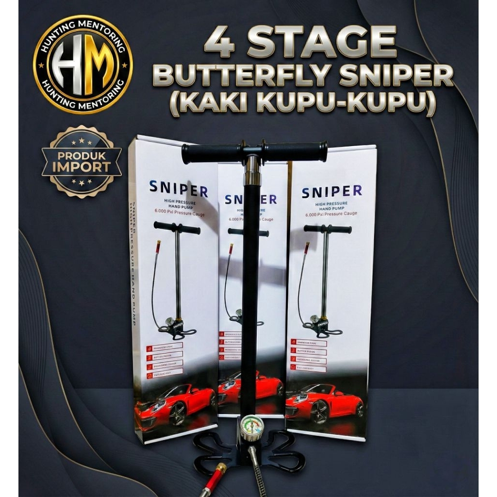 Pompa pcp 4 stage sniper, 4 stage sniper QD, pompa pcp import, pompa pcp 4 stage 6000 psi