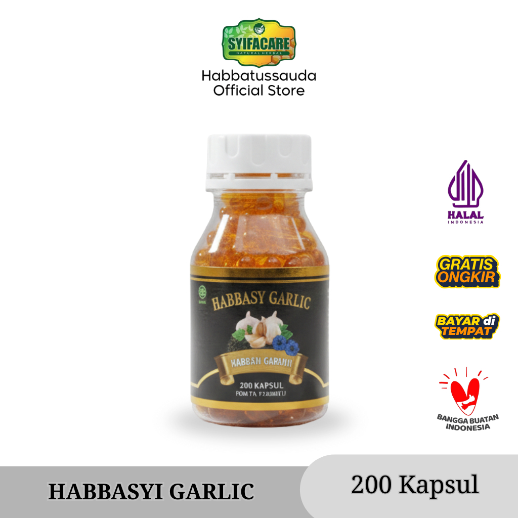 Habbasyi Garlic isi 200 Kapsul Habbah Garmin / Habbasyi Garlic