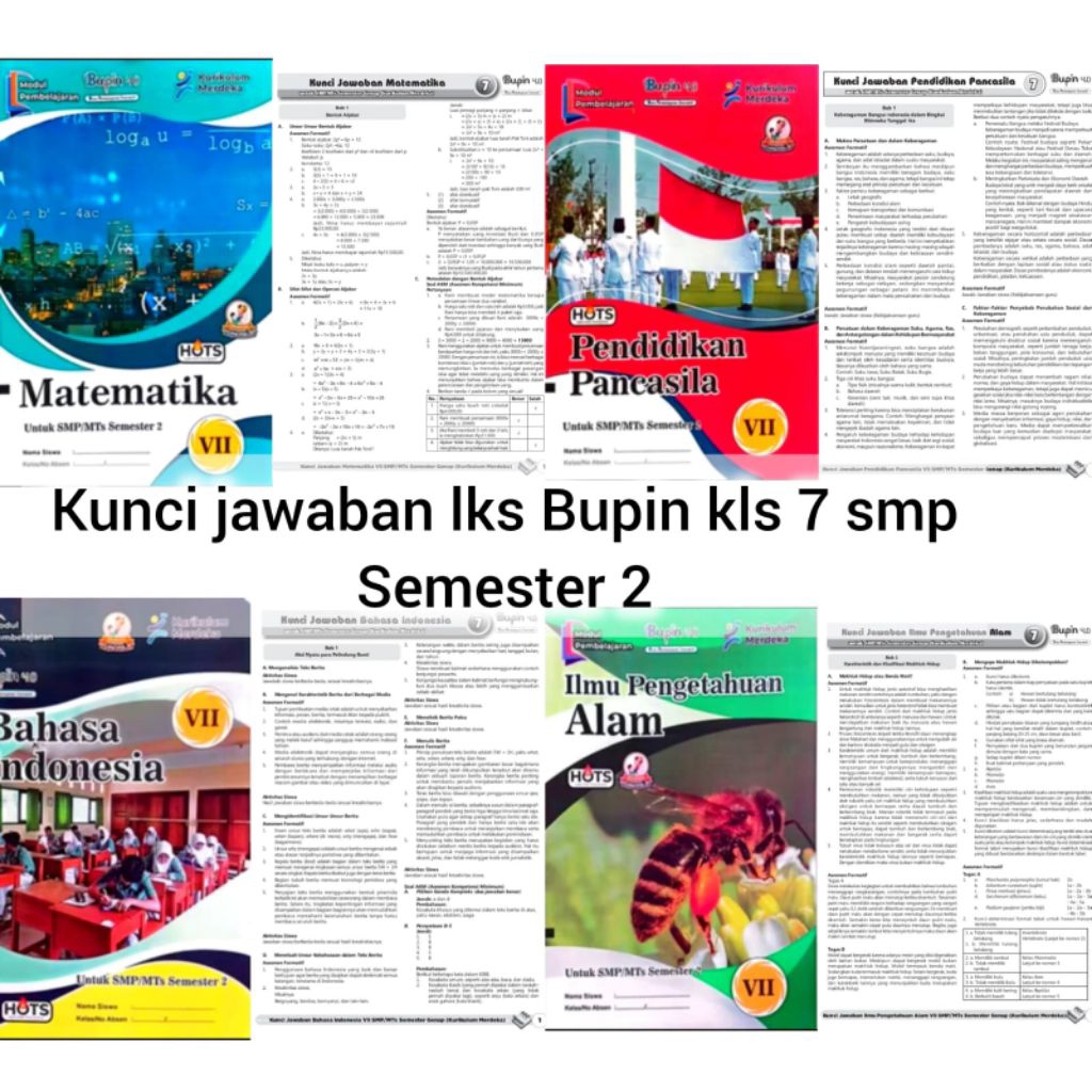 kunci lks bupin kls 7 smp semester 2 (2025/2026) kurmer