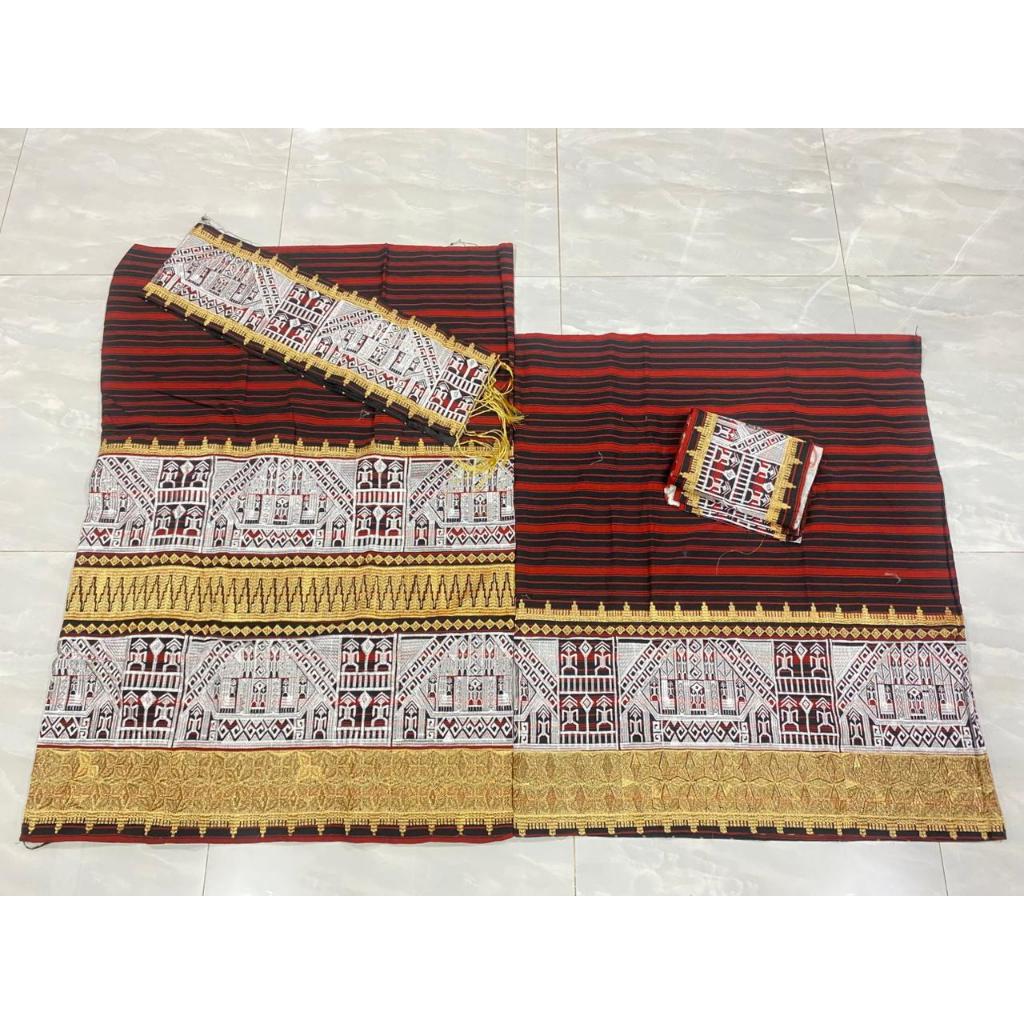 tapis lampung mama papa peci custom kain tenun bordir motif kapal antik