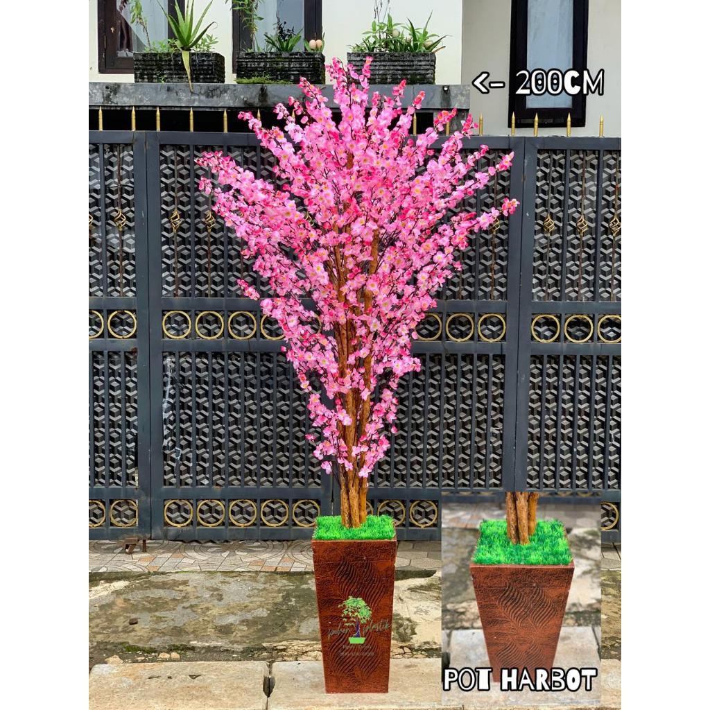 POHON SAKURA JUMBO Tinggi 2Meter / sakura plastik / hiasan sakura / sakura hias / sakura dekorasi / 