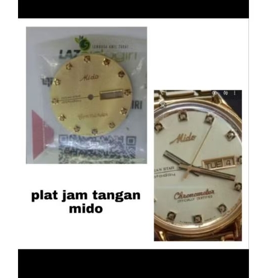 plat jam tangan Mido original berkualitas