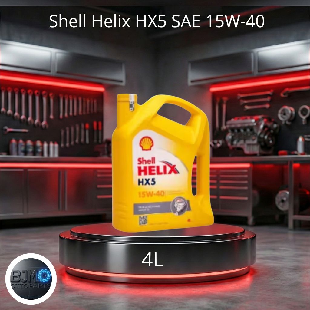 OLI MESIN Shell Helix HX5 SAE 15W-40 4L Bensin Solar Diesel/ OLI SHELL API SN CF - 100% ORIGINAL
