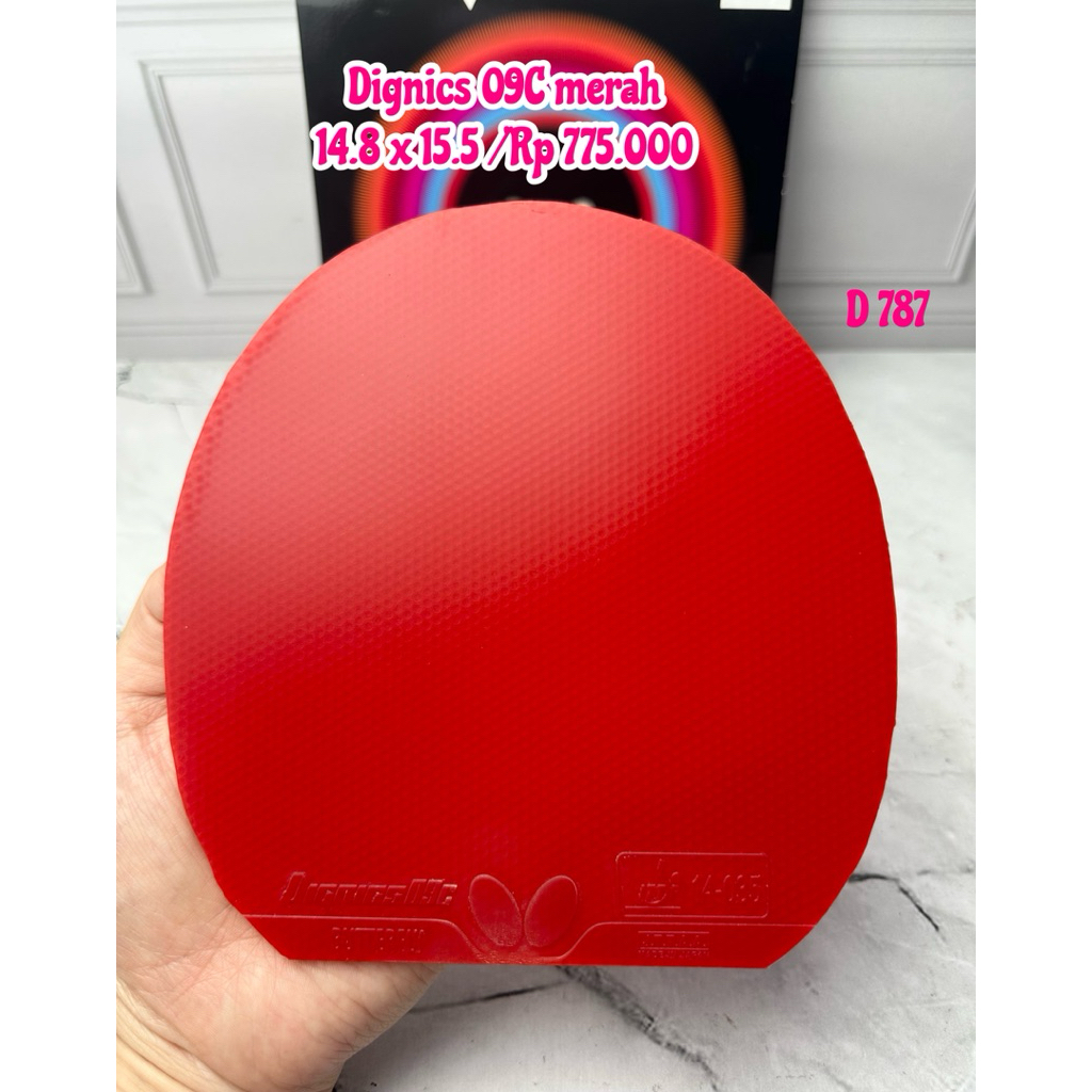 SECOND BET BAT BAD KARET PINGPONG TENIS MEJA BUTTERFLY DIGNICS 09C MERAH ORIGINAL MARKET JEPANG