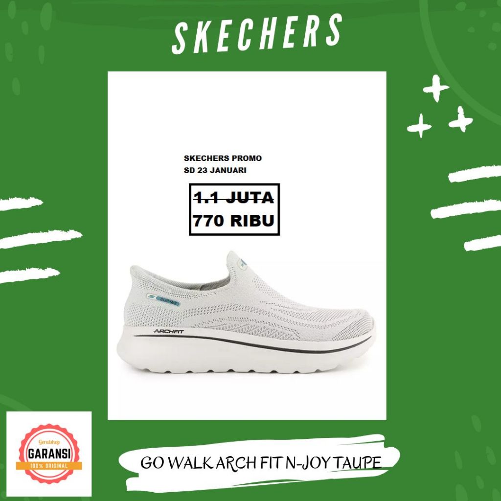 Skechers shoes men ori 100% GO WALK ARCH FIT N-JOY