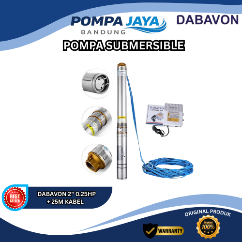 [SATELIT] POMPA SATELIT DABAVON 2IN 0.25HP + 25 METER KABEL