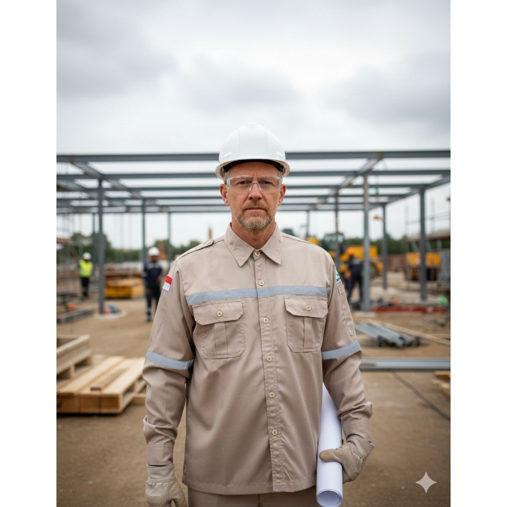 WEARPACK ATASAN/WEARPACK MODEL KANCING/KEMEJA SAFETY MODEL KANCING/WEARPACK KERJA PROYEK/BAJU KANTOR