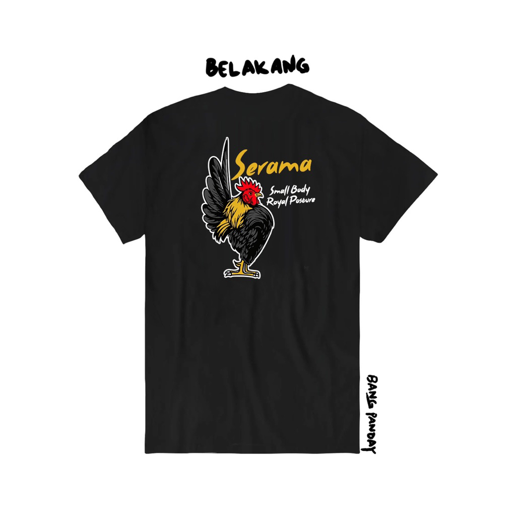 Kaos Ayam Serama Premium | T-Shirt Pecinta Ayam
