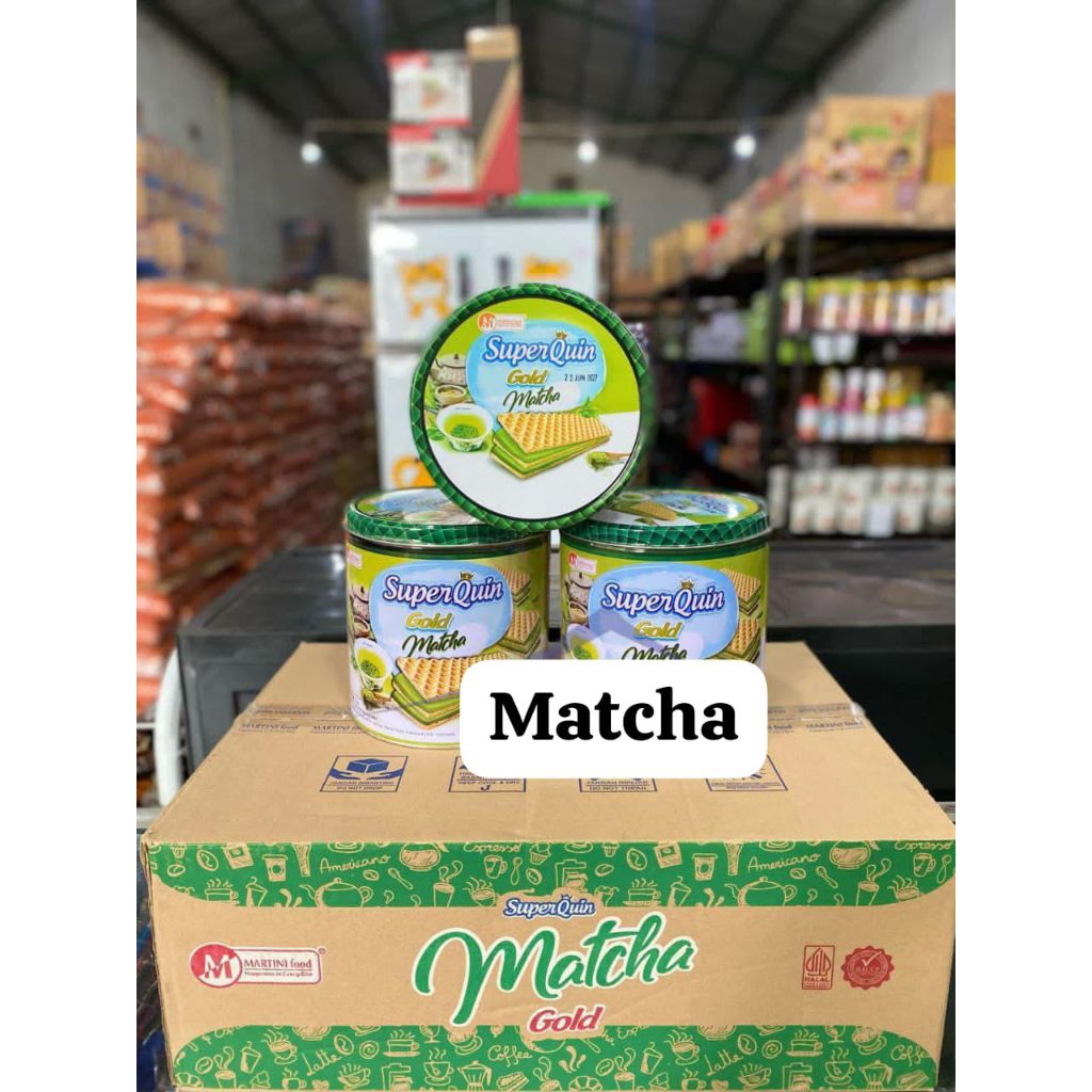 martini matcha gold kaleng 1 dus isi 6 toples/kue lebaran grosir/wafer martini matcha