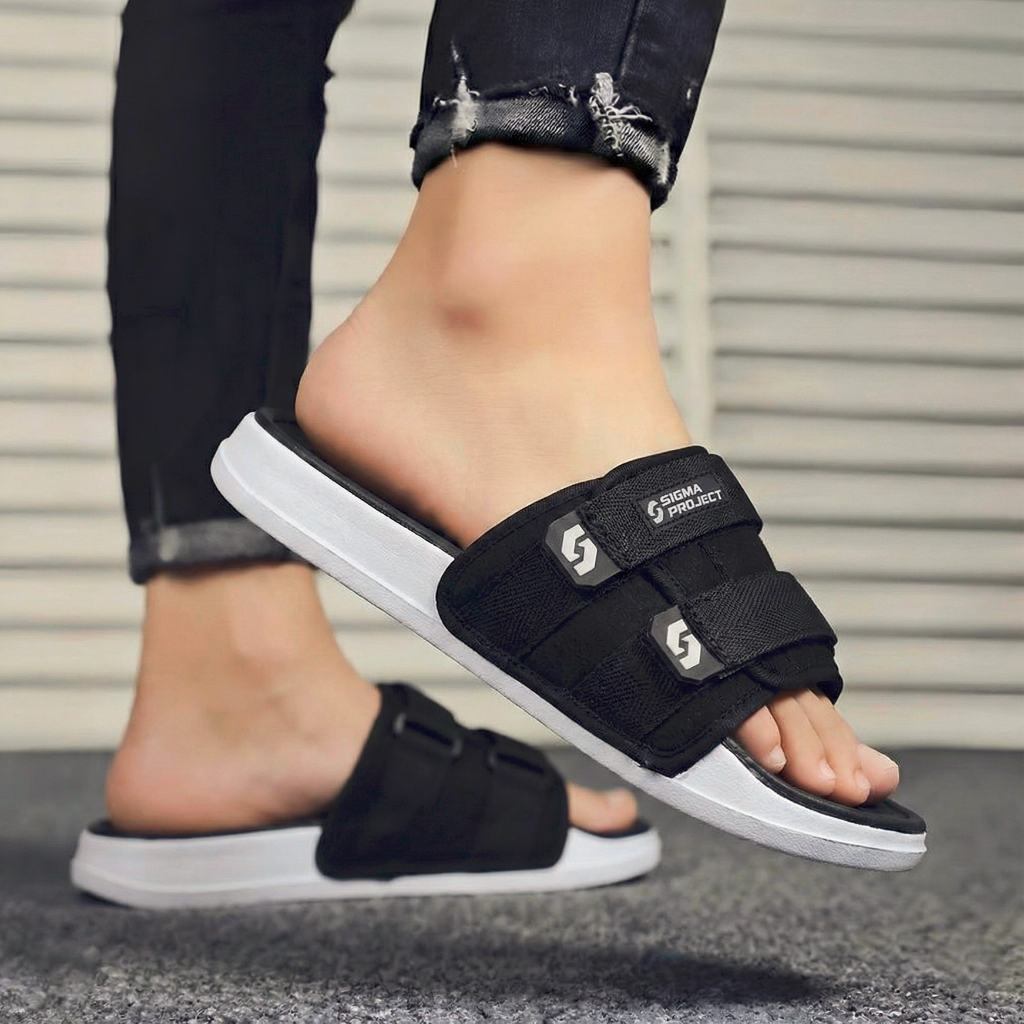 SIGMA PROJECT - Sandal Slide Slip On Pria Sandal Selop