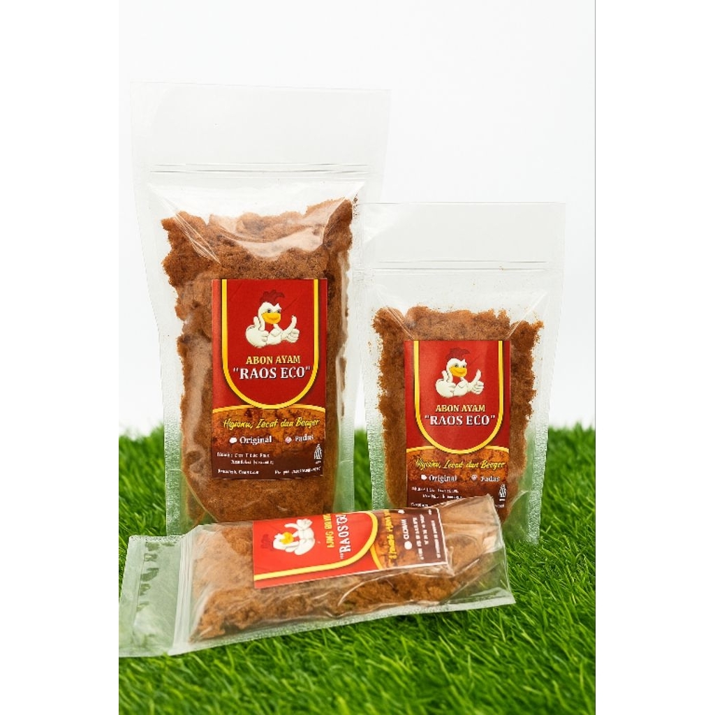 Abon ayam pedas 100%  Raos Eco