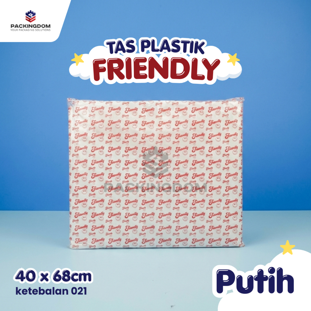 Plastik Kresek Besar Warna Putih / Merah Friendly - Kresek Warna Warni - Kresek Besar Warna - Kresek