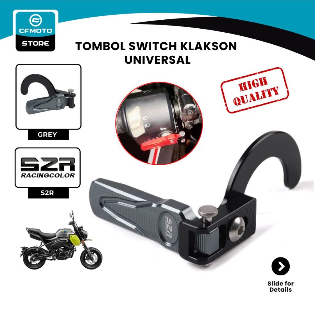 Tombol Switch Klakson Motor Papio Universal CNC Horn Switch Button Accessories Best Quality