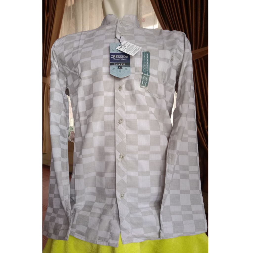 Kemeja Koko /kemko Cressida Original Model Slimfit Lengan Panjang Pria Baru