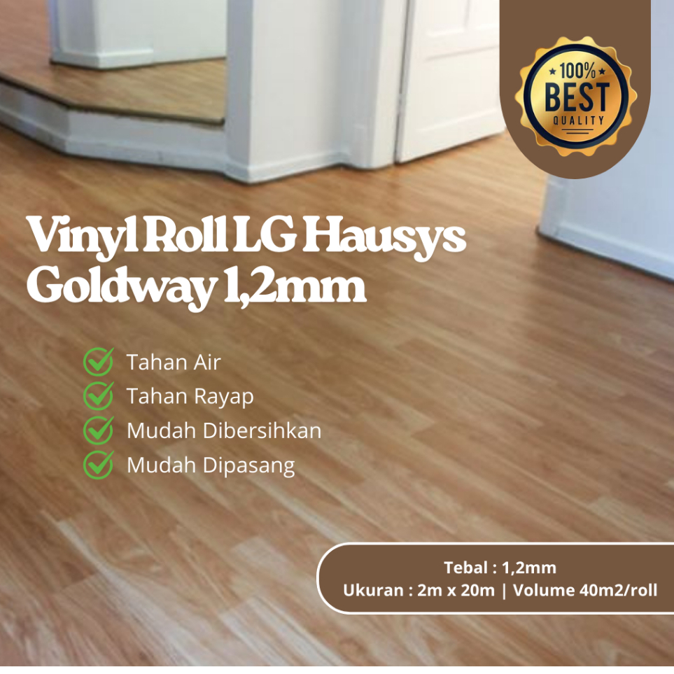 lantai vinyl roll korea tebal 1,2mm / vinyl roll goldway meteran