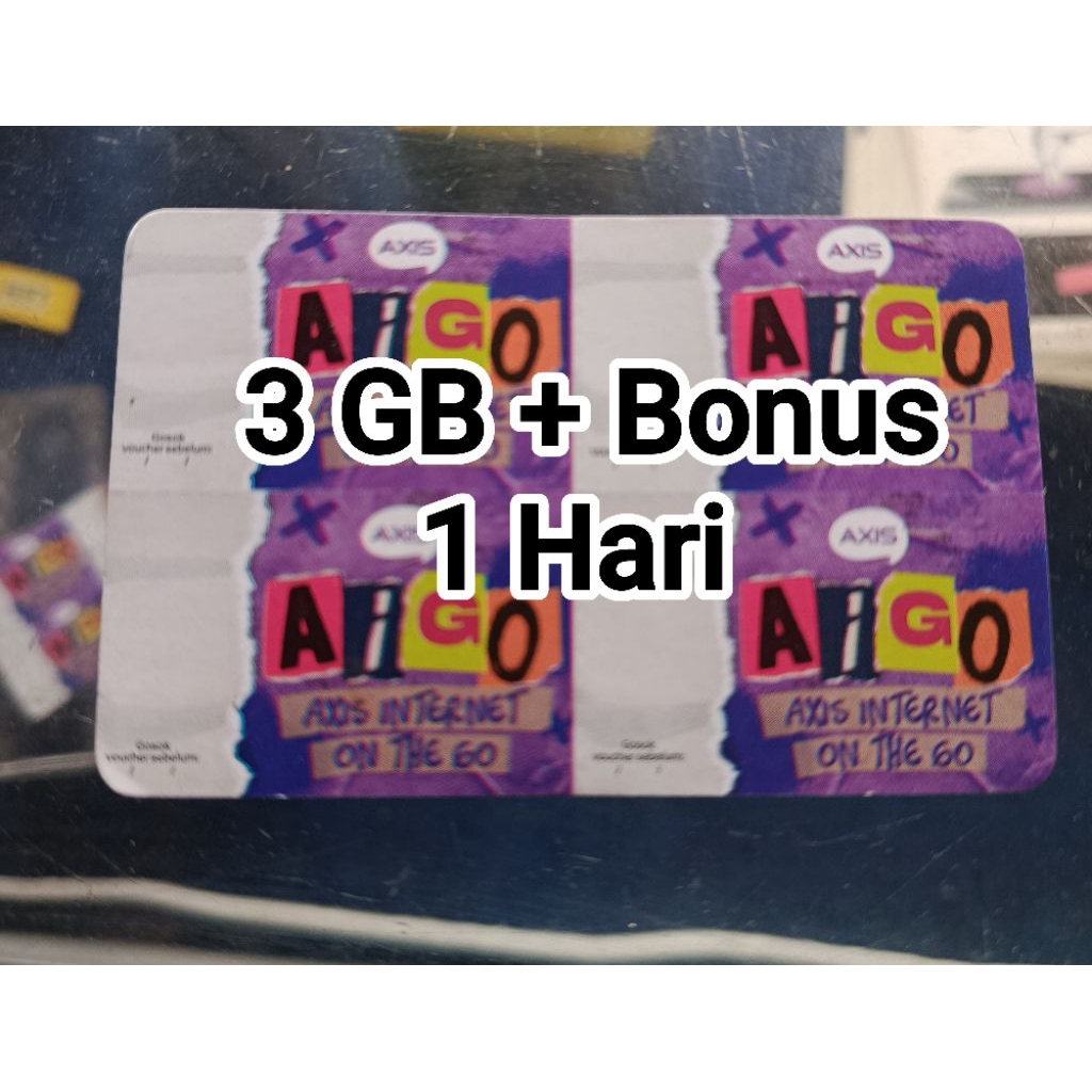 Paket data/Voucher Axis 3 GB + Bonus 1 Hari
