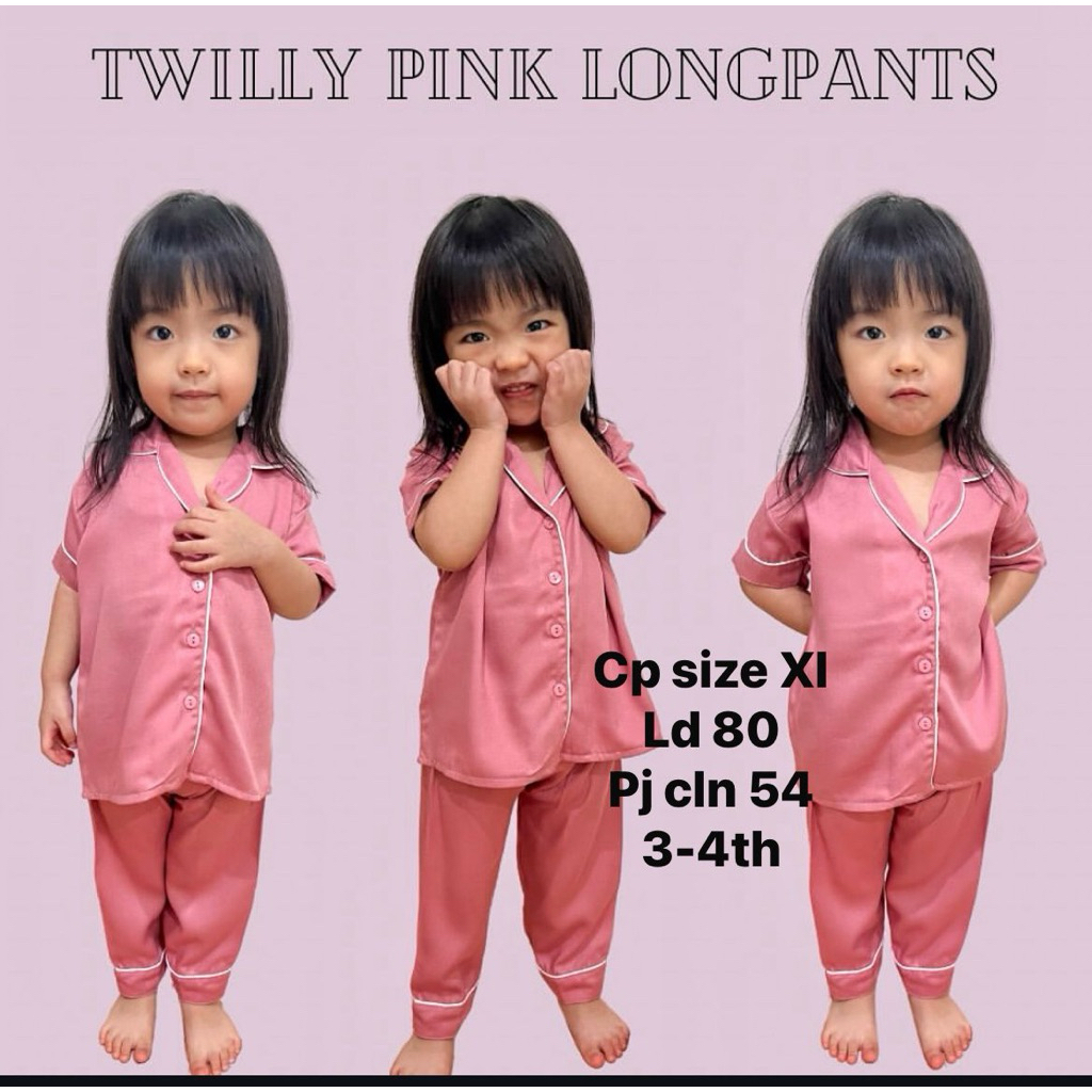 pajamas anak CP rayon twill S dan XL