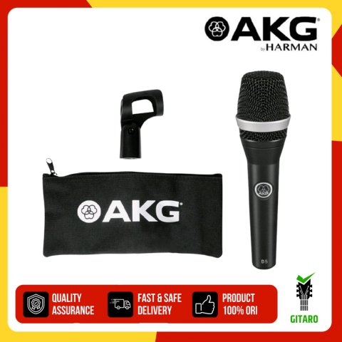 Dynamic Mic Cable Microphone Kabel AKG D5 Mic AKG D 5 Ori Garansi by Harman