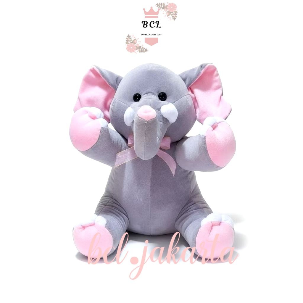 BONEKA GAJAH / BONEKA ELEPHANT UKURAN XL 45CM