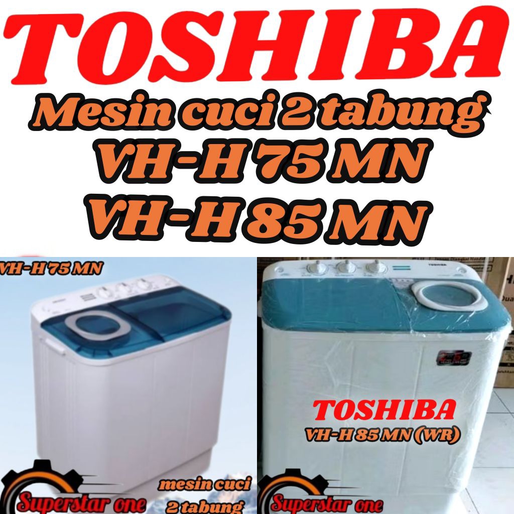 mesin cuci toshiba 2 tabung VH-H85MN/VH-H75MN