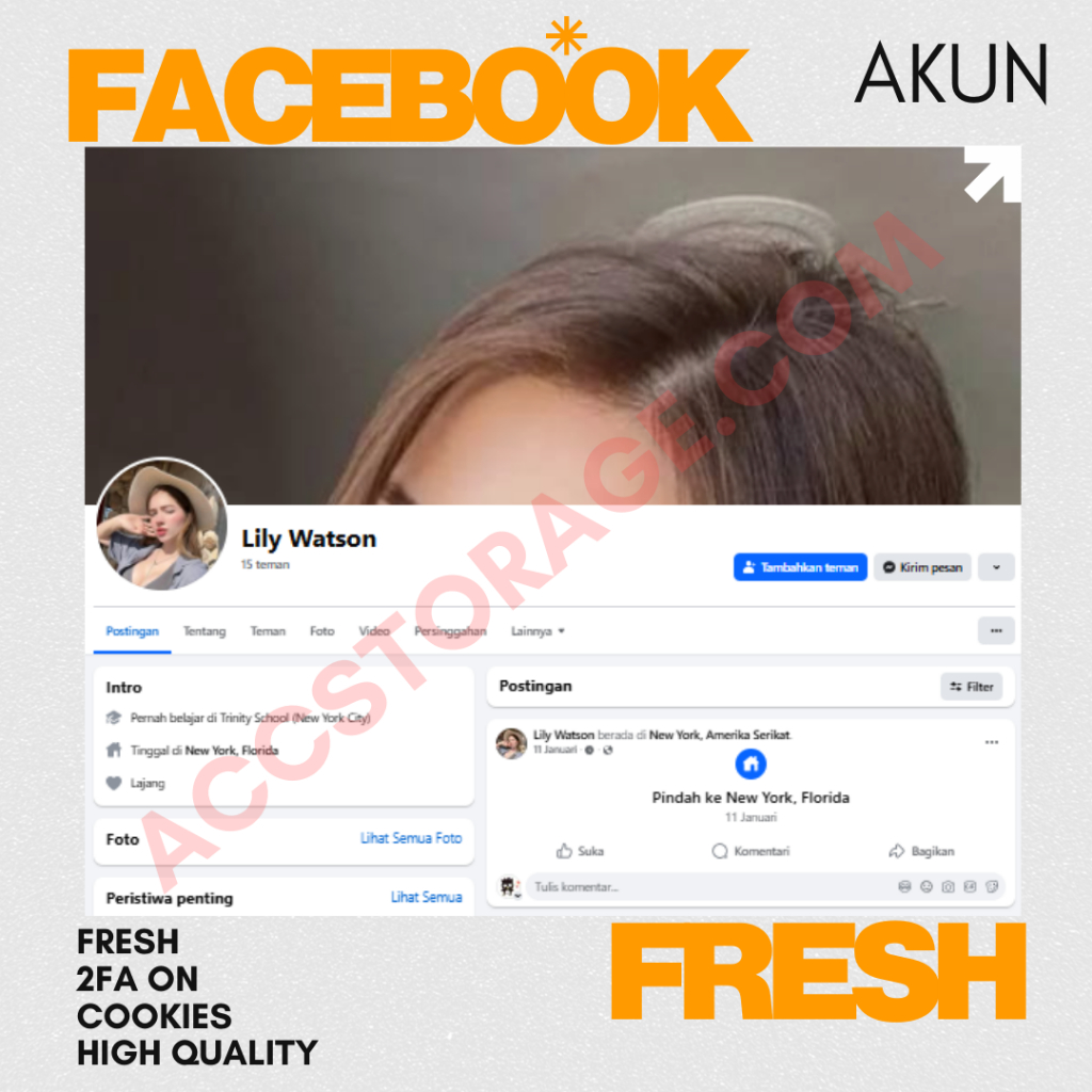 Akun Facebook ( FB ) Fresh 2FA Include Akses Email + Cookies