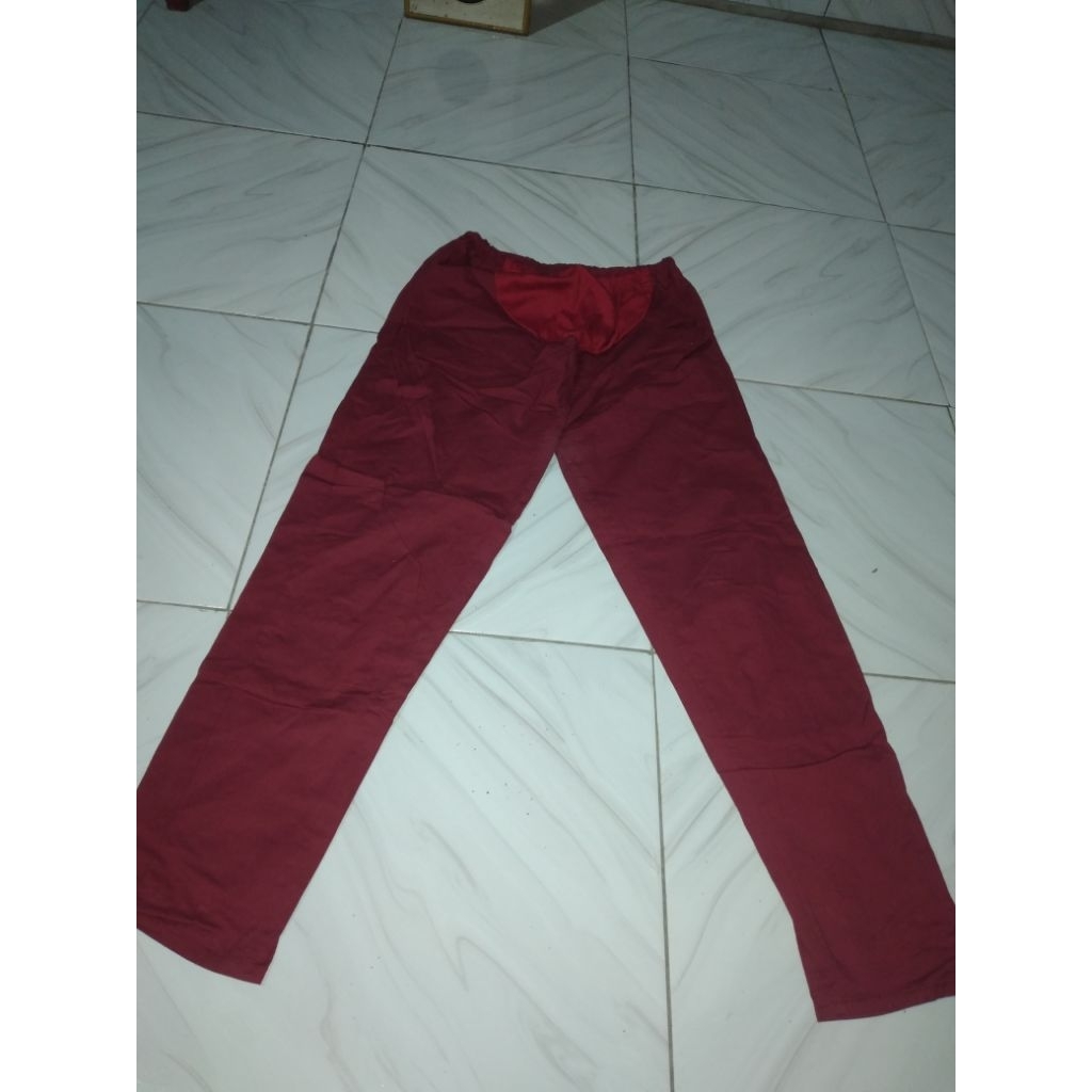 Celana hamil wanita Maroon