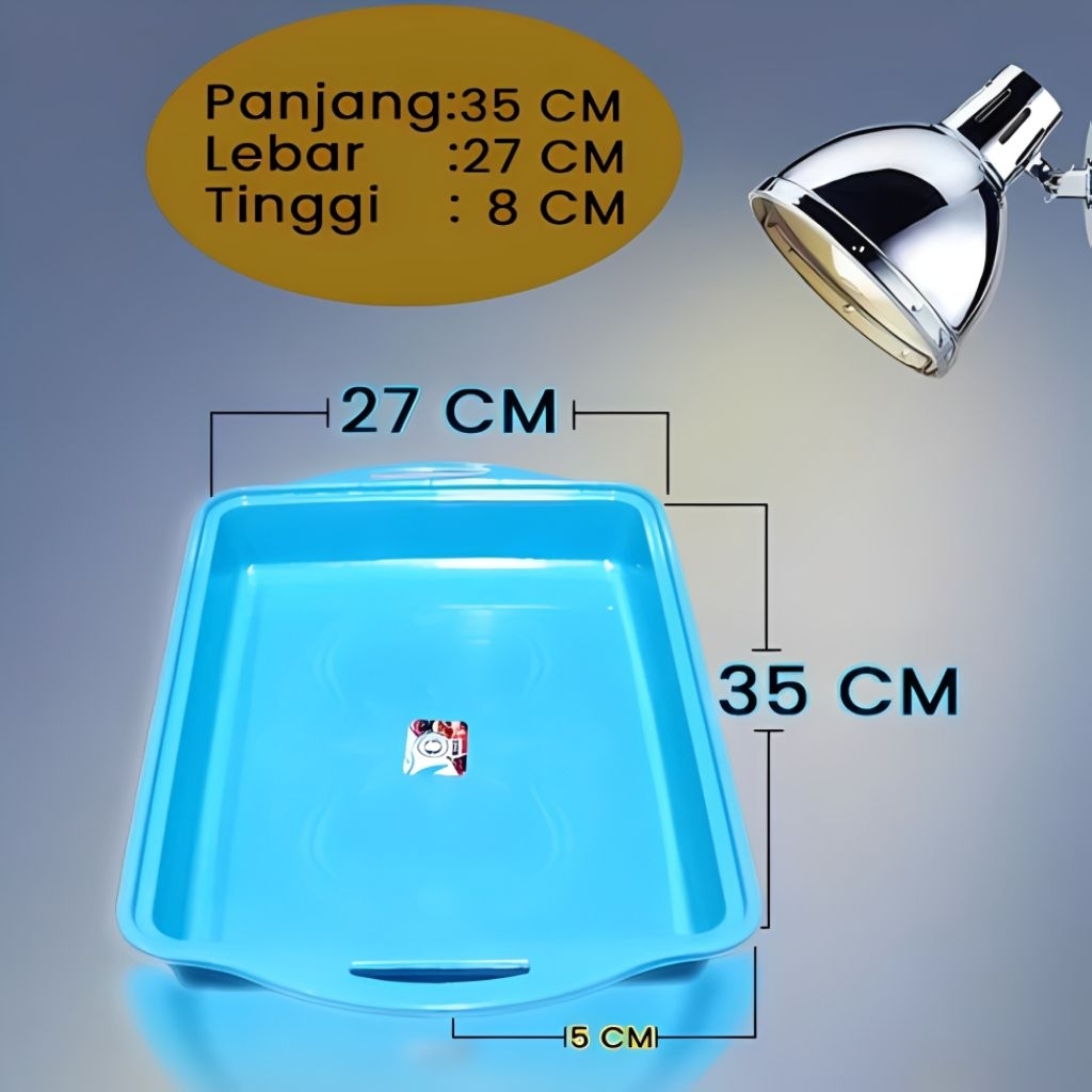 KITCHENWARE Nampan Plastik Model Segi Warna Cerah / Baki Tray Estetik Murah