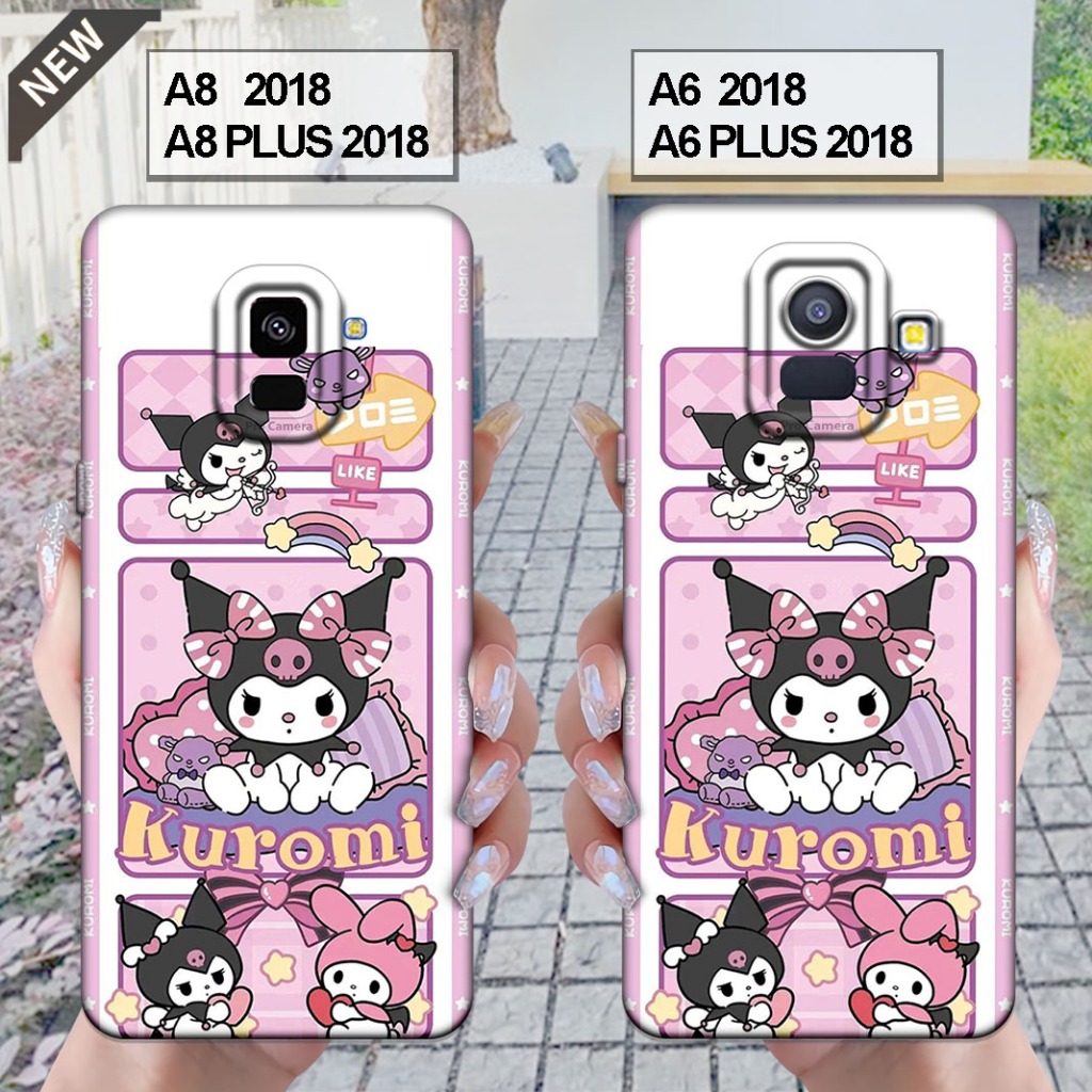 Case Samsung  A6 2018 | A6 PLUS 2018 - Samsung A8 2018 | A8 PLUS 2018 _Silikon casing hitam bening