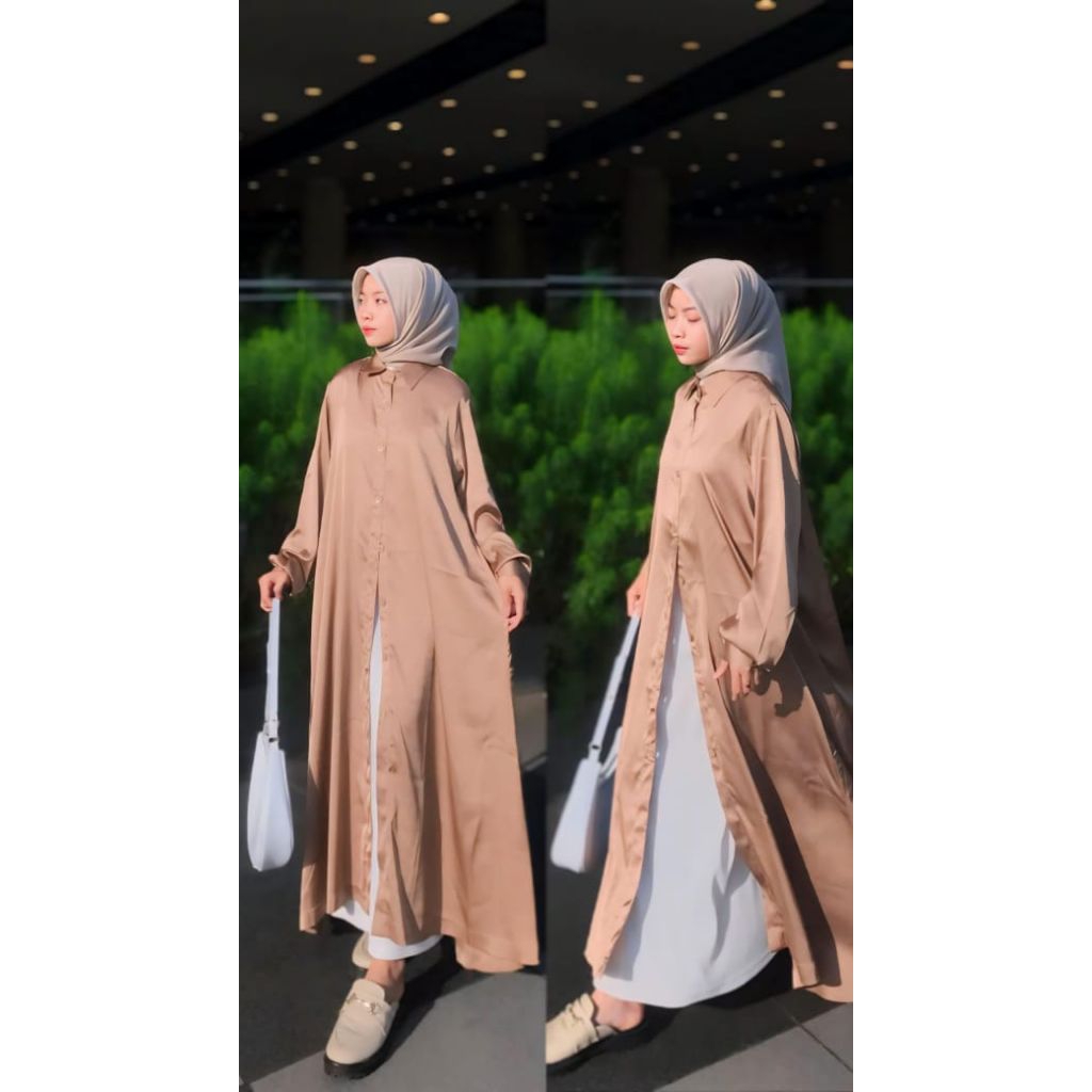 baju tunik bahan armani silky,cocok buat couple pondok cocok juga buat acara kondangan/dan lain lain