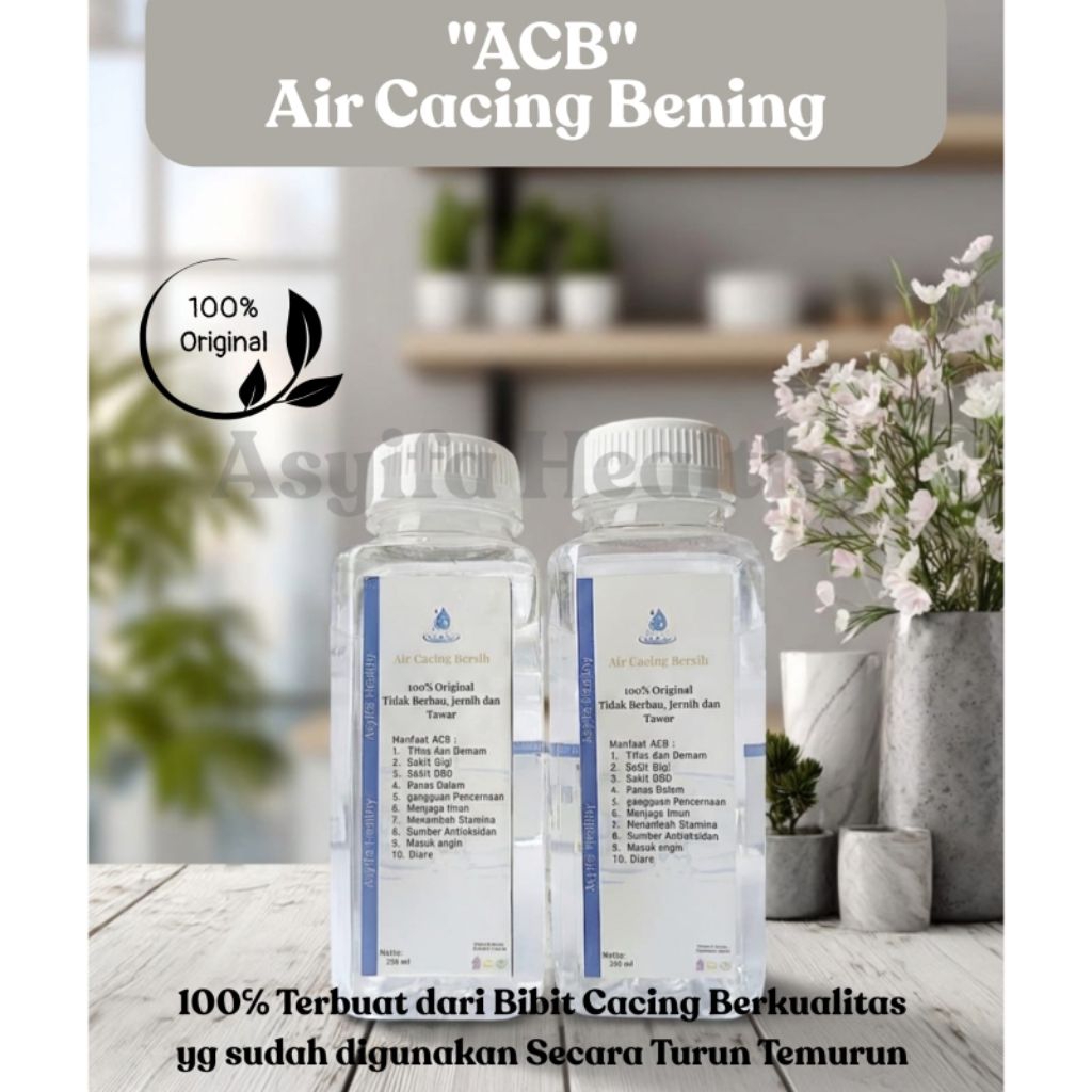 Air Cacing Bening Original 500ml Air Cacing Asli ACB Obat Tipes typus Menurunkan Demam