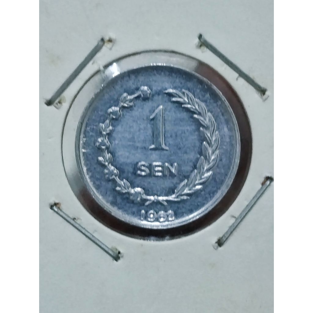 Koin 1 sen 5 sen 10 sen soekarno irian barat 1962 original