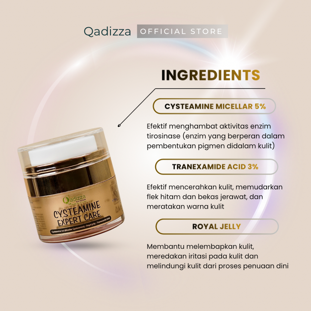 [TRIPLE KOMBO LEBIH HEMAT] QADIZZA PAKET TRIPLE KOMBO (CYSTEAMINE GOLD 5% Micellar Cysteamine 15 gr 