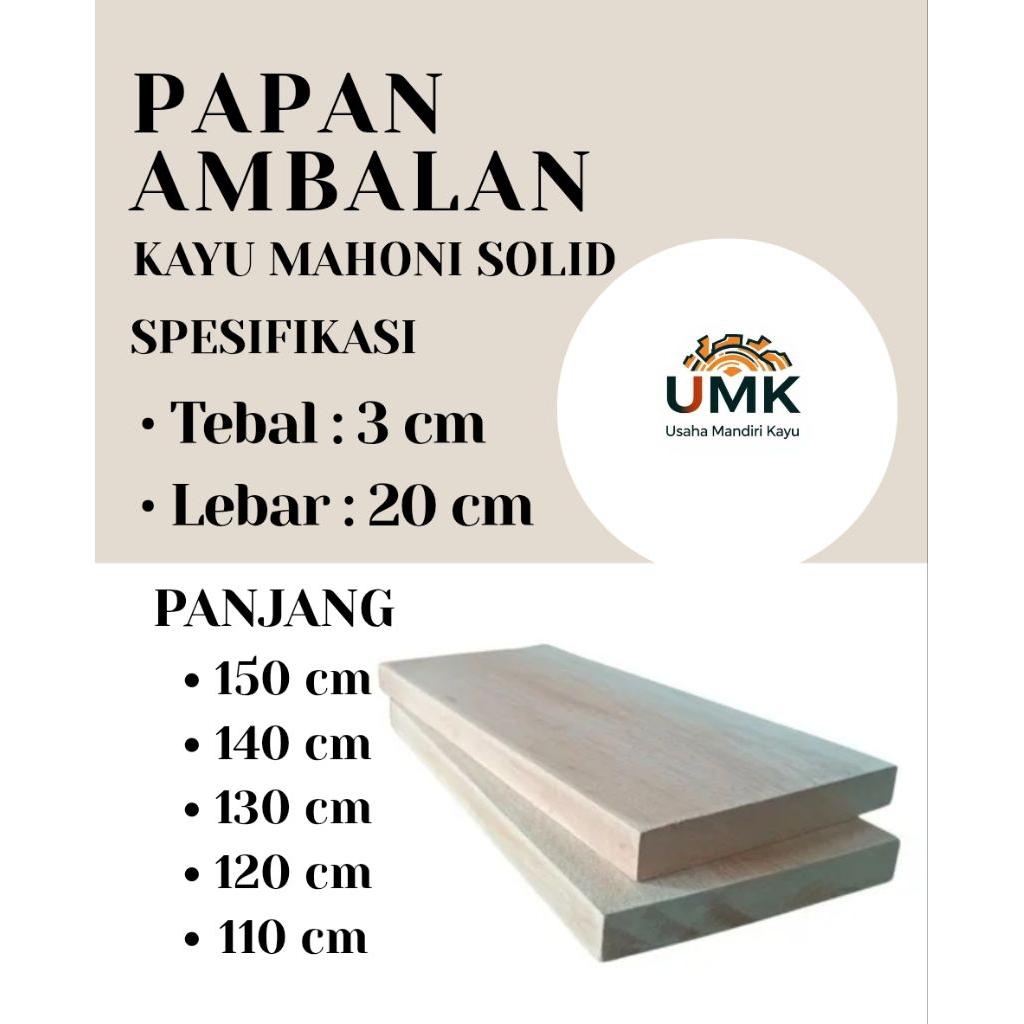 AMBALAN KAYU | RAK KAYU | RAK DINDING KAYU LEBAR 20 TEBAL 3 CM KAYU MAHONI SOLID