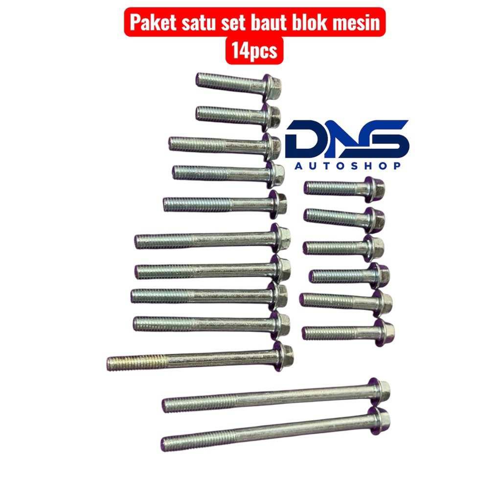PAKET 1 Set Baut Baud Block  Blok CVt Mesin Yamaha Mio J Fino Soul GT X ride 125 Xeon Kunci T8 M6