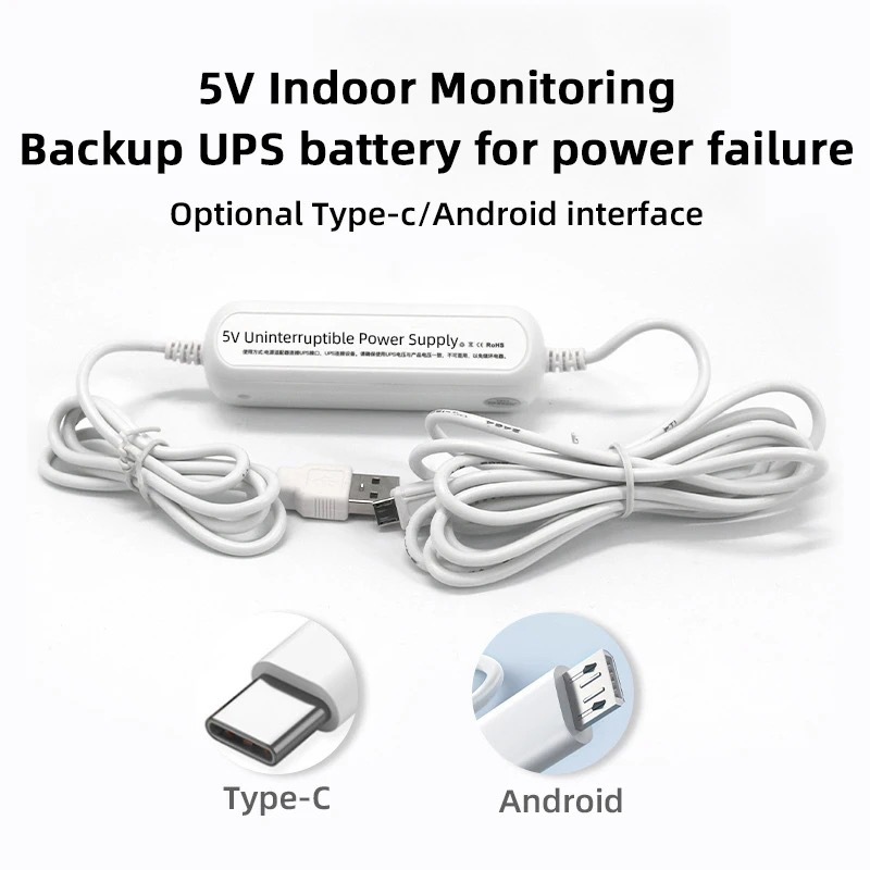 Kabel USB Power CCTV Extender Expansion + Mini UPS Universal Power Supply Backup Cadangan Daya Kamer