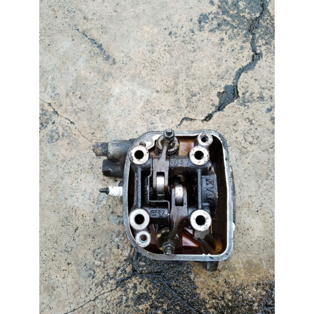 blok head/blok piston/dekompresi full mesin atas vario techno 110 karbu original copotan