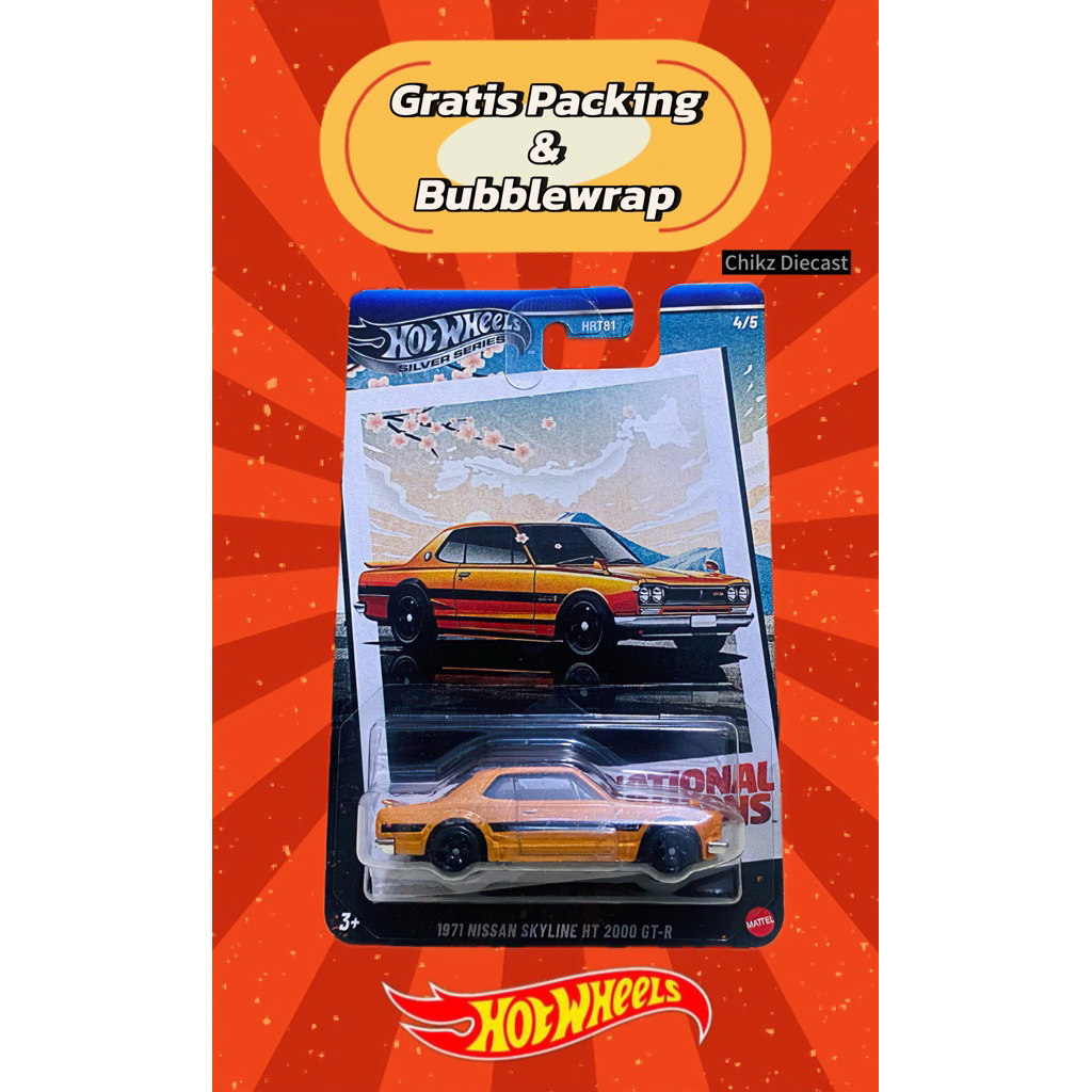 Hotwheels 1971 Nissan Skyline HT 2000 GT-R National Icon