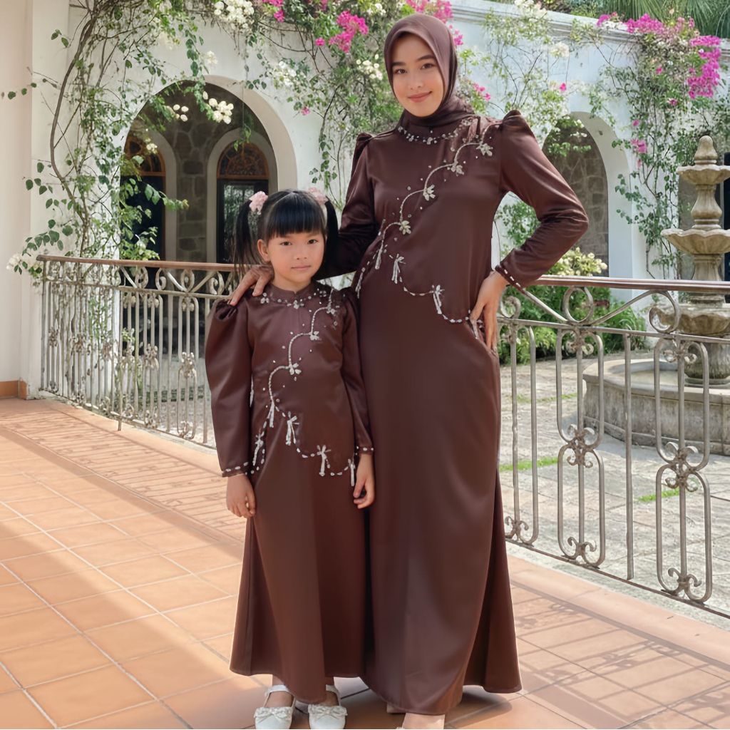 BAJU COUPLE IBU ANAK / DRESS KONDANGAN IBU DAN ANAK